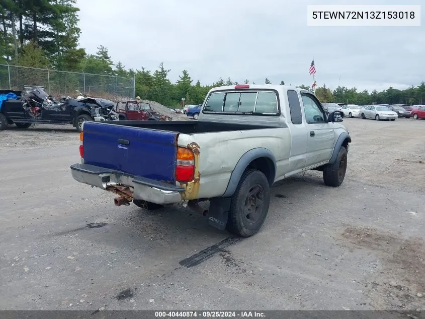 2003 Toyota Tacoma Base V6 VIN: 5TEWN72N13Z153018 Lot: 40440874