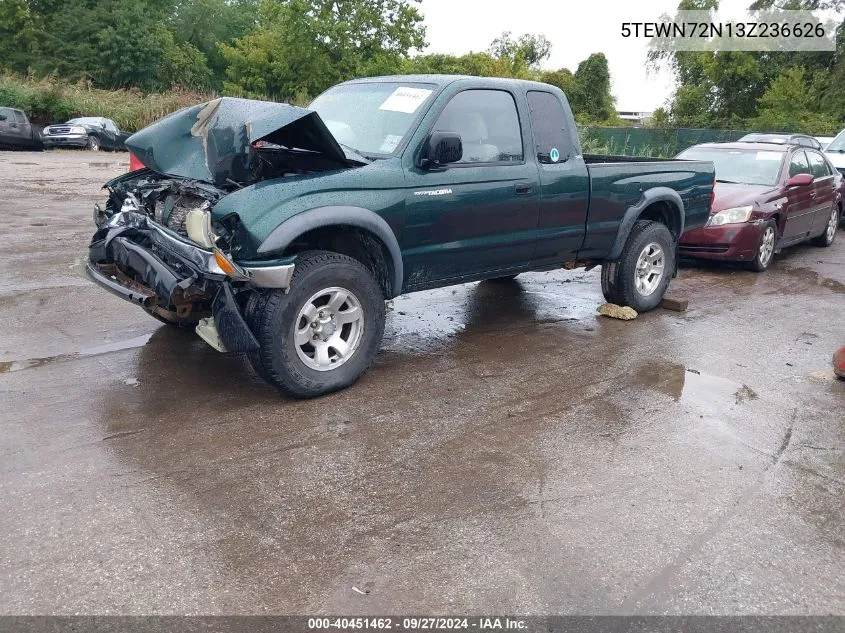 2003 Toyota Tacoma Base V6 VIN: 5TEWN72N13Z236626 Lot: 40451462