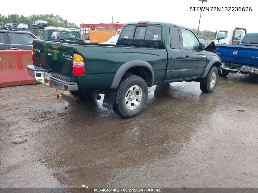 2003 Toyota Tacoma Base V6 VIN: 5TEWN72N13Z236626 Lot: 40451462