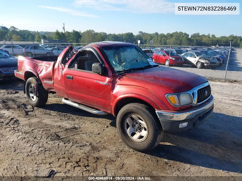 2003 Toyota Tacoma Xtracab VIN: 5TEWN72N83Z286469 Lot: 40466514