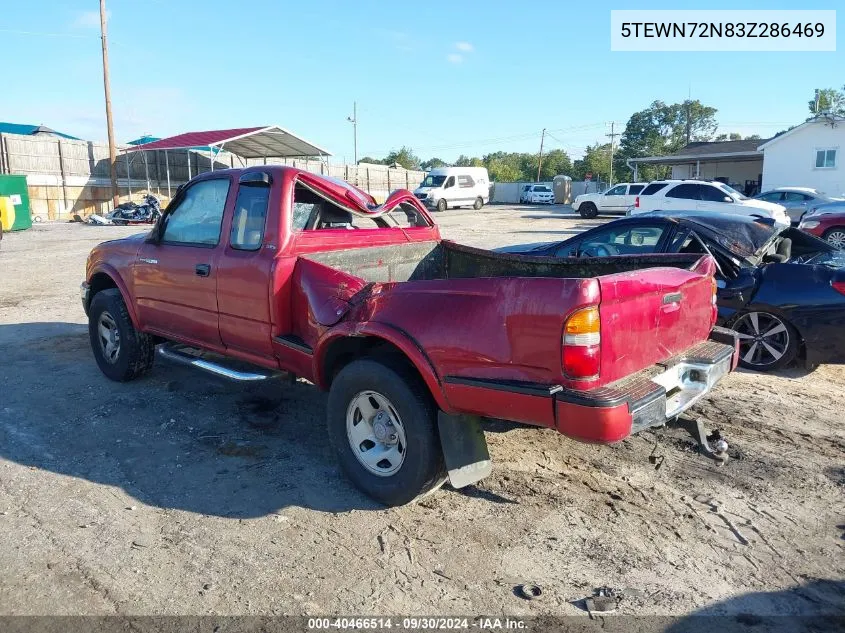 2003 Toyota Tacoma Xtracab VIN: 5TEWN72N83Z286469 Lot: 40466514