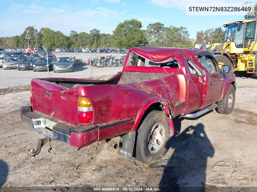 2003 Toyota Tacoma Xtracab VIN: 5TEWN72N83Z286469 Lot: 40466514