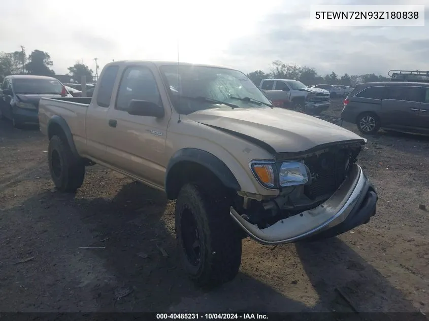 2003 Toyota Tacoma Base V6 VIN: 5TEWN72N93Z180838 Lot: 40485231