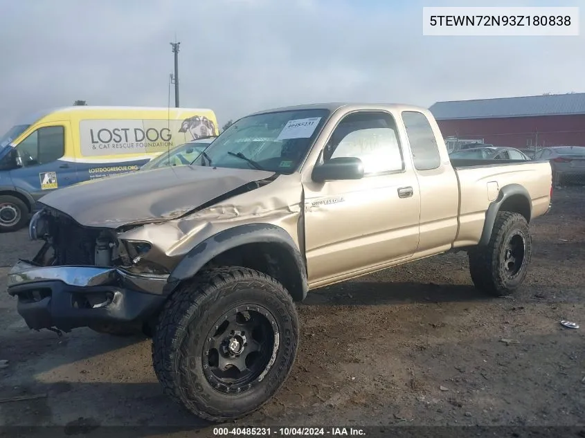 2003 Toyota Tacoma Base V6 VIN: 5TEWN72N93Z180838 Lot: 40485231