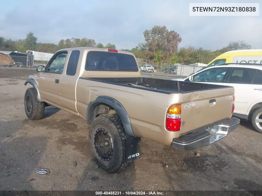 2003 Toyota Tacoma Base V6 VIN: 5TEWN72N93Z180838 Lot: 40485231