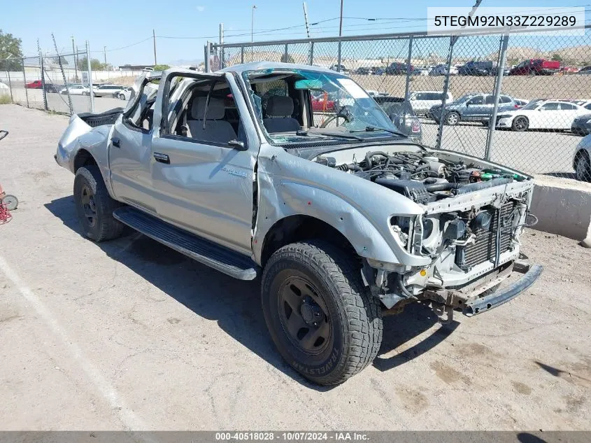 2003 Toyota Tacoma Prerunner VIN: 5TEGM92N33Z229289 Lot: 40518028