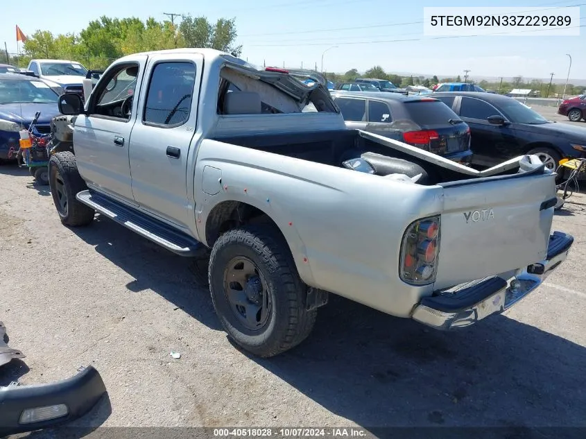 2003 Toyota Tacoma Prerunner VIN: 5TEGM92N33Z229289 Lot: 40518028