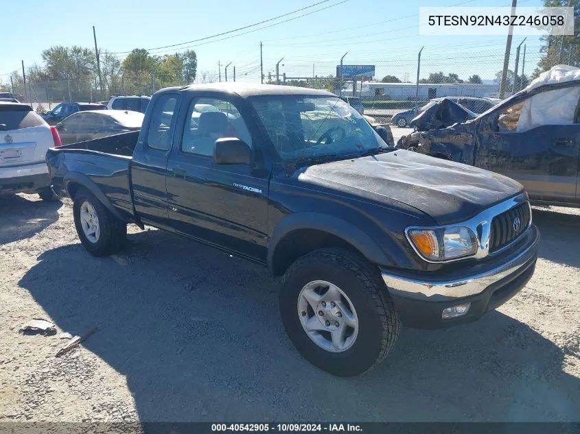 2003 Toyota Tacoma Prerunner V6 VIN: 5TESN92N43Z246058 Lot: 40542905