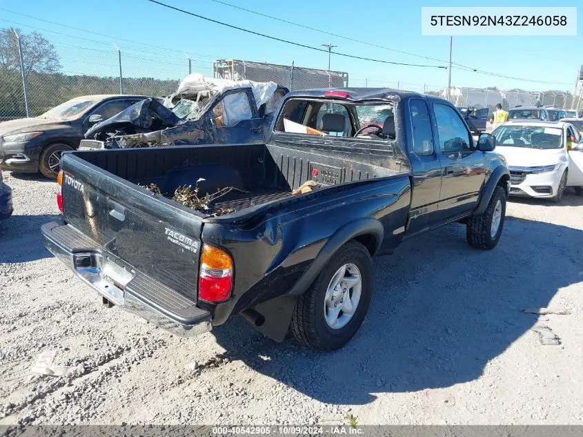 2003 Toyota Tacoma Prerunner V6 VIN: 5TESN92N43Z246058 Lot: 40542905