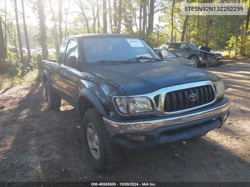 2003 Toyota Tacoma Xtracab Prerunner VIN: 5TESN92N13Z252299 Lot: 40555505