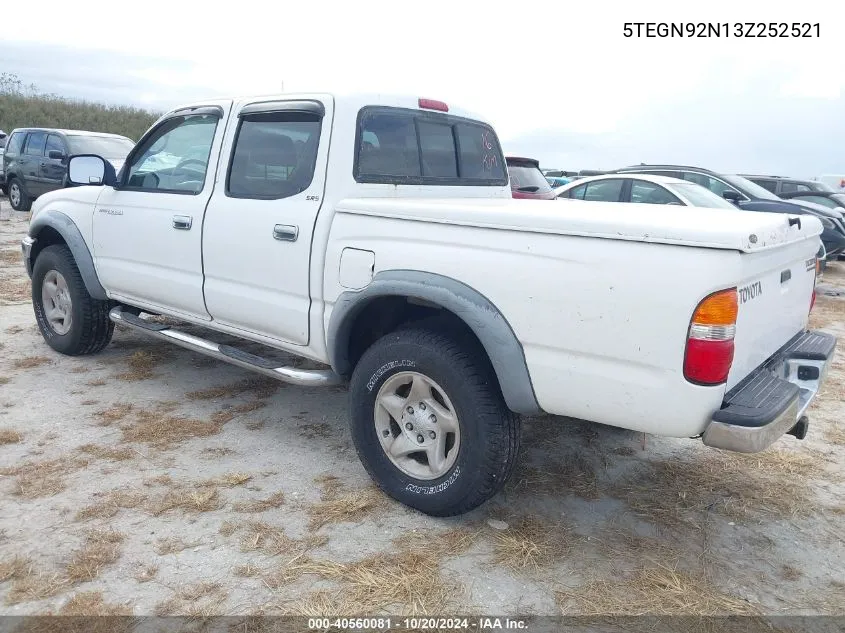 2003 Toyota Tacoma Prerunner V6 VIN: 5TEGN92N13Z252521 Lot: 40560081