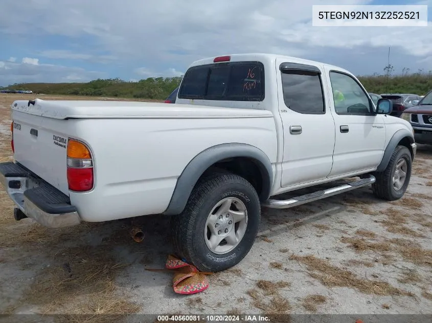 2003 Toyota Tacoma Prerunner V6 VIN: 5TEGN92N13Z252521 Lot: 40560081