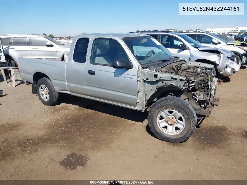 2003 Toyota Tacoma Xtracab VIN: 5TEVL52N43Z244161 Lot: 40584578