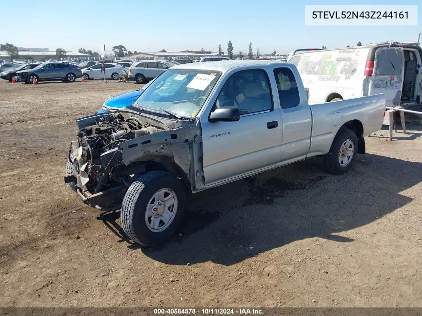 2003 Toyota Tacoma Xtracab VIN: 5TEVL52N43Z244161 Lot: 40584578