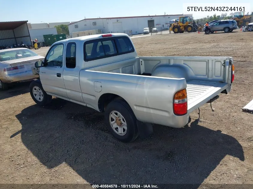 2003 Toyota Tacoma Xtracab VIN: 5TEVL52N43Z244161 Lot: 40584578