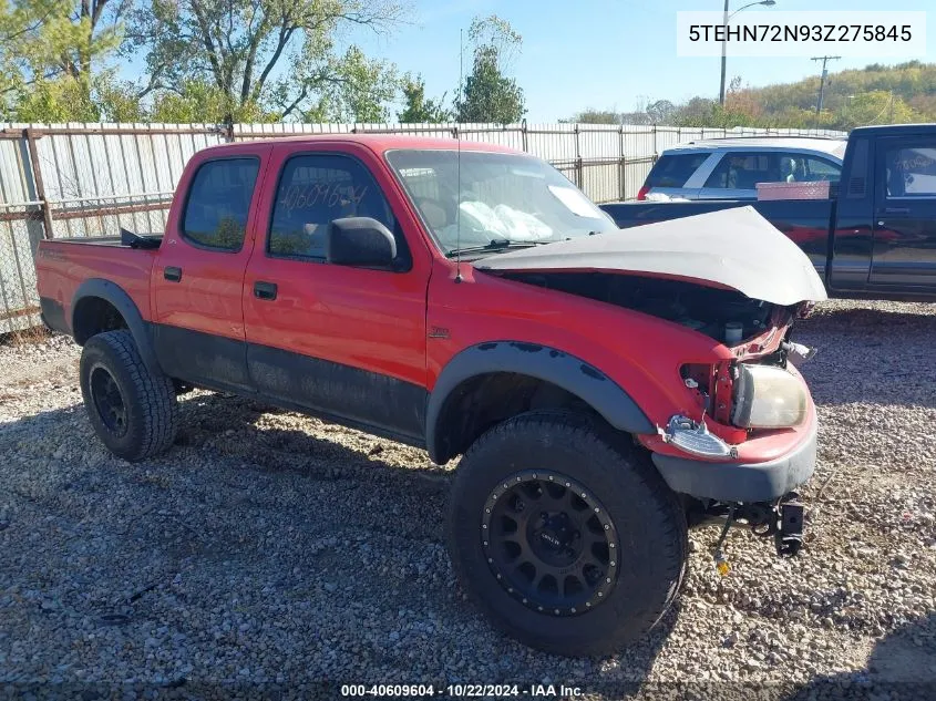 2003 Toyota Tacoma Base V6 VIN: 5TEHN72N93Z275845 Lot: 40609604