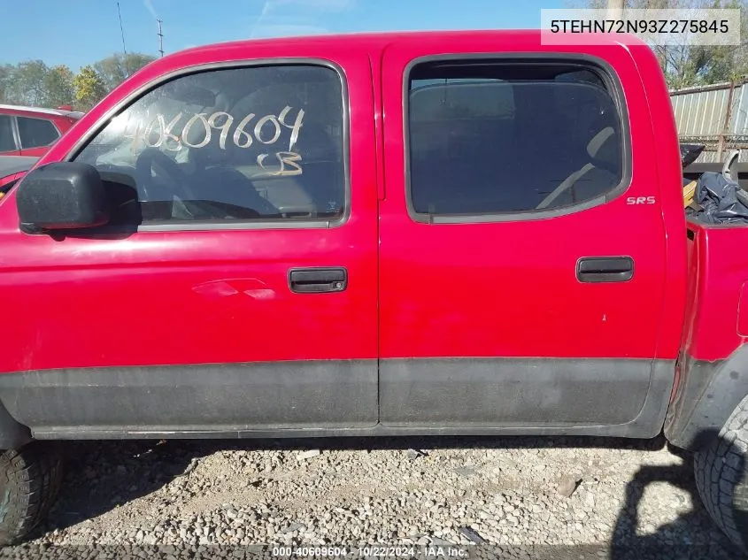 2003 Toyota Tacoma Base V6 VIN: 5TEHN72N93Z275845 Lot: 40609604