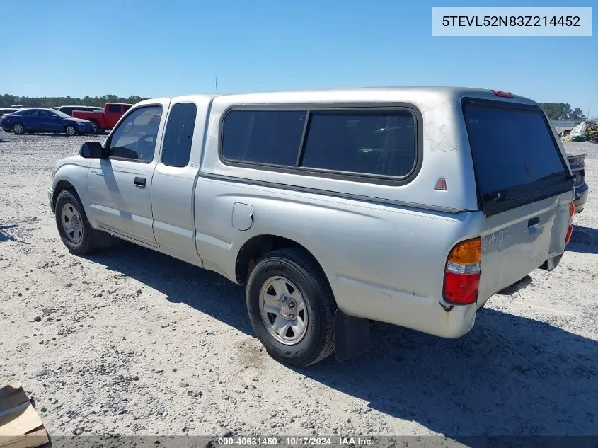 2003 Toyota Tacoma VIN: 5TEVL52N83Z214452 Lot: 40631450