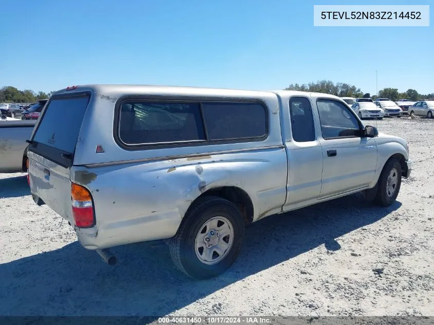 2003 Toyota Tacoma VIN: 5TEVL52N83Z214452 Lot: 40631450