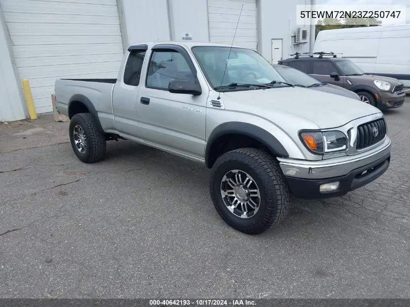 2003 Toyota Tacoma VIN: 5TEWM72N23Z250747 Lot: 40642193