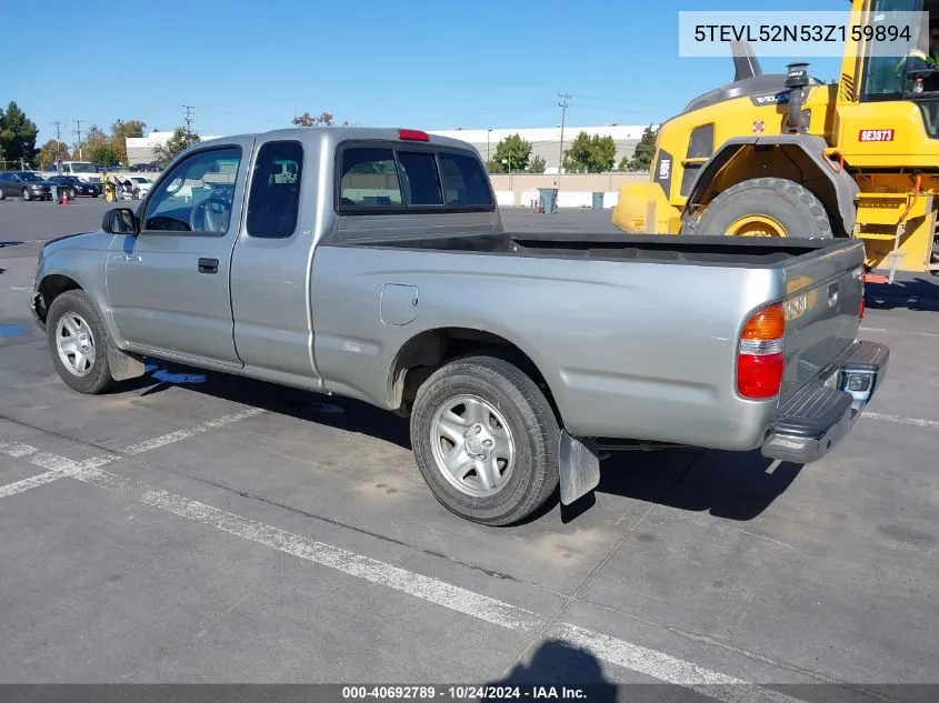 2003 Toyota Tacoma VIN: 5TEVL52N53Z159894 Lot: 40692789