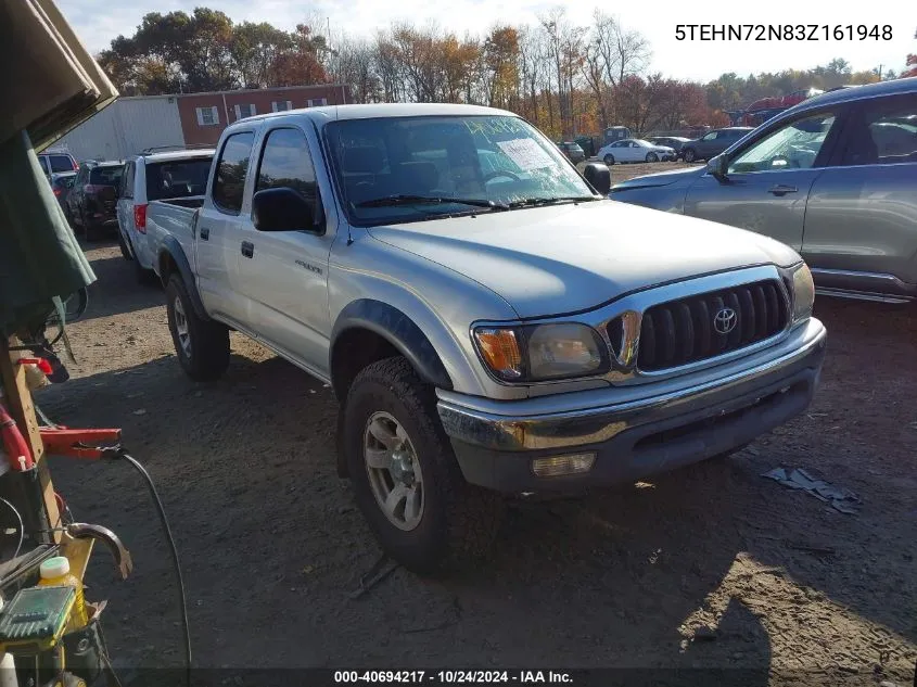 2003 Toyota Tacoma Double Cab VIN: 5TEHN72N83Z161948 Lot: 40694217