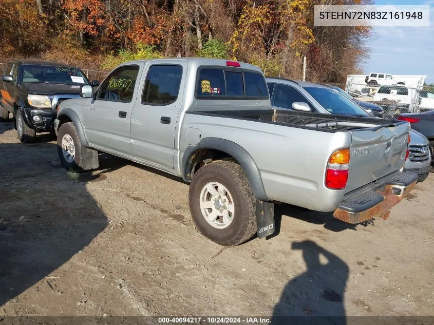 2003 Toyota Tacoma Double Cab VIN: 5TEHN72N83Z161948 Lot: 40694217