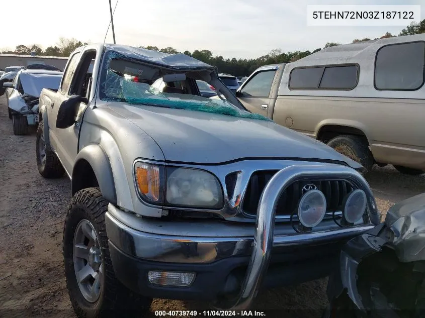 2003 Toyota Tacoma Base V6 VIN: 5TEHN72N03Z187122 Lot: 40739749