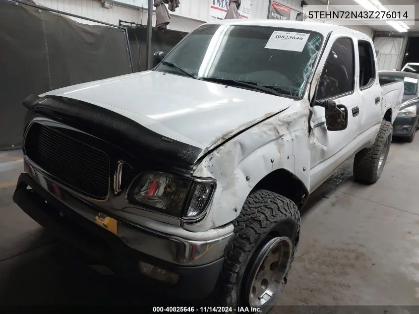 2003 Toyota Tacoma Base V6 VIN: 5TEHN72N43Z276014 Lot: 40825646