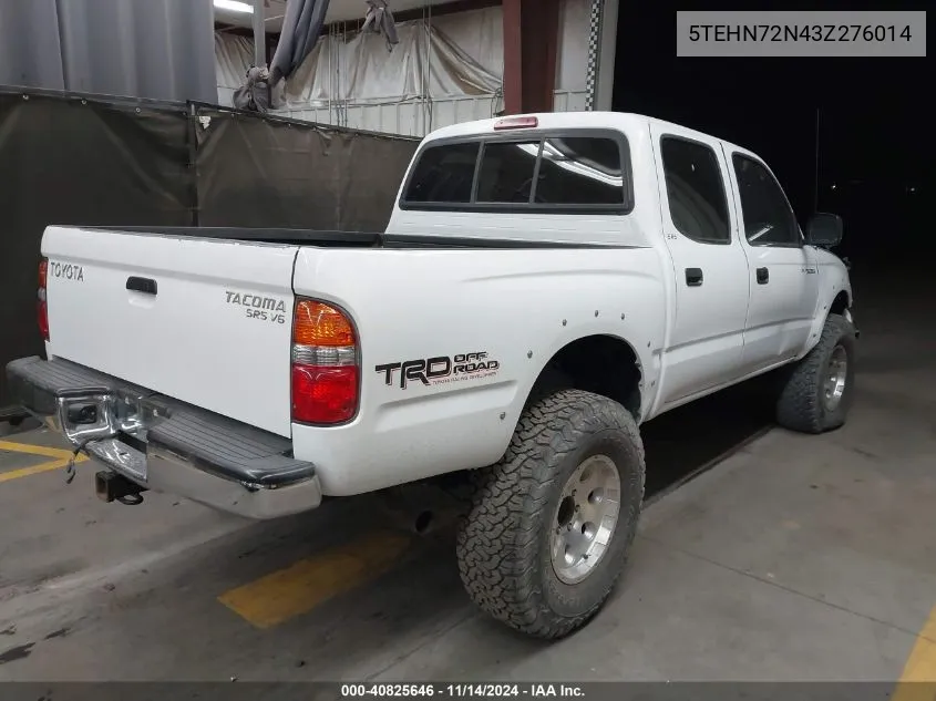 2003 Toyota Tacoma Base V6 VIN: 5TEHN72N43Z276014 Lot: 40825646