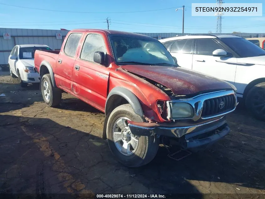 2003 Toyota Tacoma Prerunner V6 VIN: 5TEGN92N93Z254971 Lot: 40829074