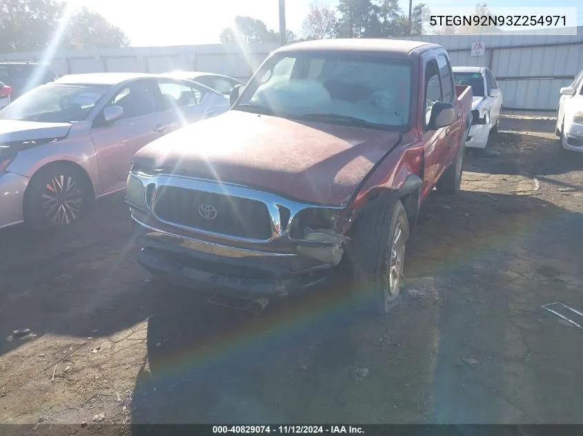 2003 Toyota Tacoma Prerunner V6 VIN: 5TEGN92N93Z254971 Lot: 40829074