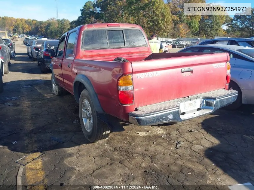 2003 Toyota Tacoma Prerunner V6 VIN: 5TEGN92N93Z254971 Lot: 40829074