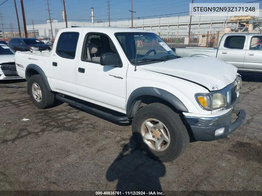 2003 Toyota Tacoma Prerunner V6 VIN: 5TEGN92N93Z171248 Lot: 40835761