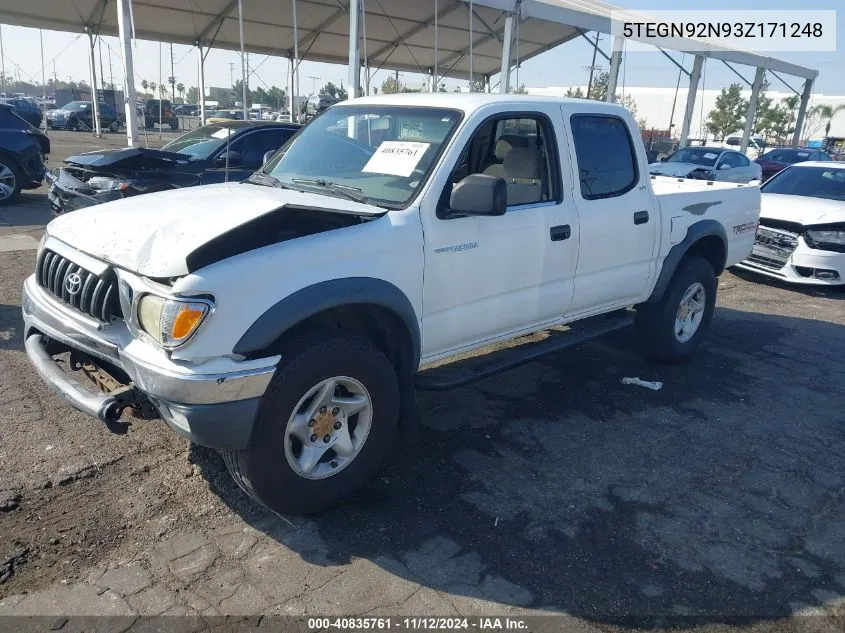 2003 Toyota Tacoma Prerunner V6 VIN: 5TEGN92N93Z171248 Lot: 40835761