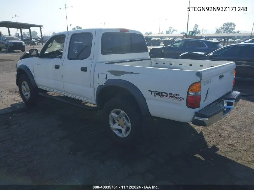 2003 Toyota Tacoma Prerunner V6 VIN: 5TEGN92N93Z171248 Lot: 40835761