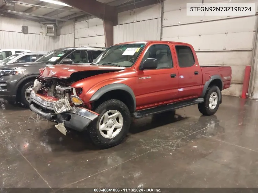 2003 Toyota Tacoma Prerunner V6 VIN: 5TEGN92N73Z198724 Lot: 40841056