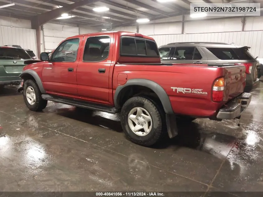 2003 Toyota Tacoma Prerunner V6 VIN: 5TEGN92N73Z198724 Lot: 40841056