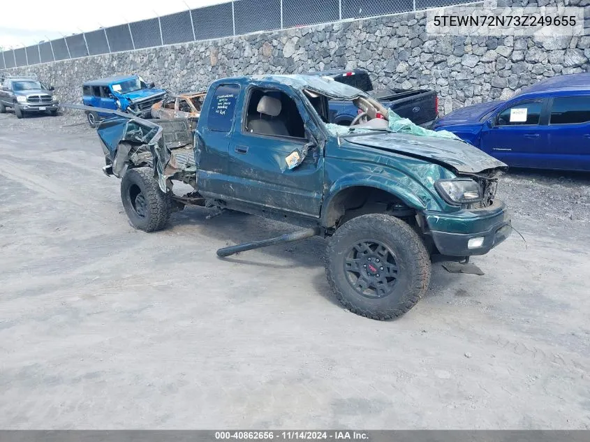 2003 Toyota Tacoma Base V6 VIN: 5TEWN72N73Z249655 Lot: 40862656