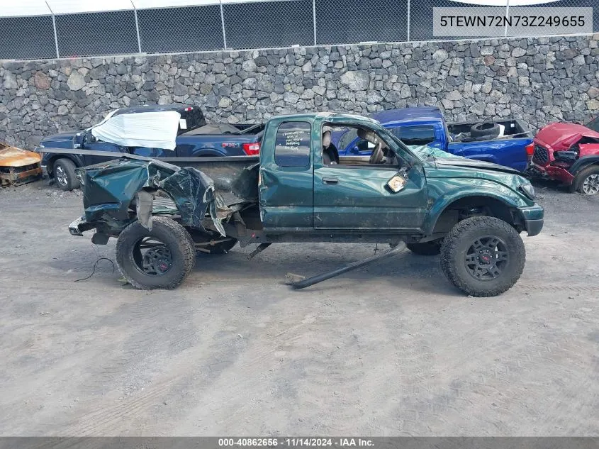 2003 Toyota Tacoma Base V6 VIN: 5TEWN72N73Z249655 Lot: 40862656