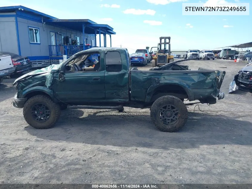 2003 Toyota Tacoma Base V6 VIN: 5TEWN72N73Z249655 Lot: 40862656