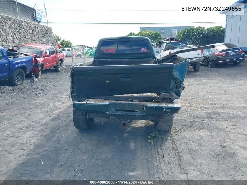 2003 Toyota Tacoma Base V6 VIN: 5TEWN72N73Z249655 Lot: 40862656