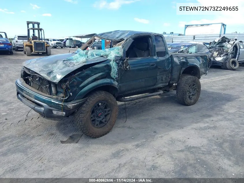 2003 Toyota Tacoma Base V6 VIN: 5TEWN72N73Z249655 Lot: 40862656