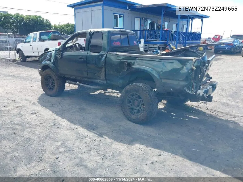 2003 Toyota Tacoma Base V6 VIN: 5TEWN72N73Z249655 Lot: 40862656