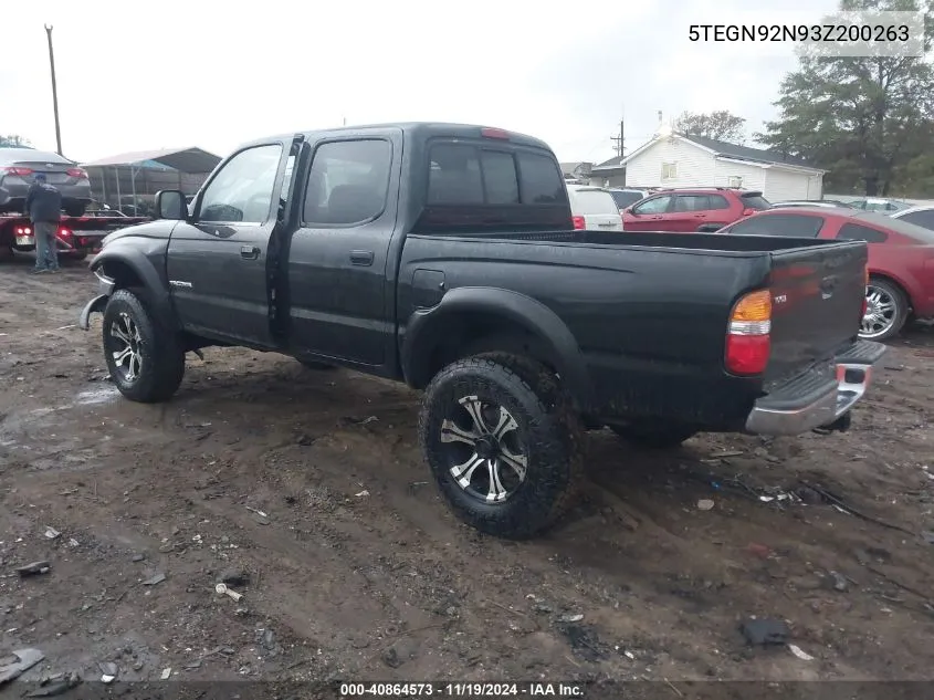 2003 Toyota Tacoma Prerunner V6 VIN: 5TEGN92N93Z200263 Lot: 40864573