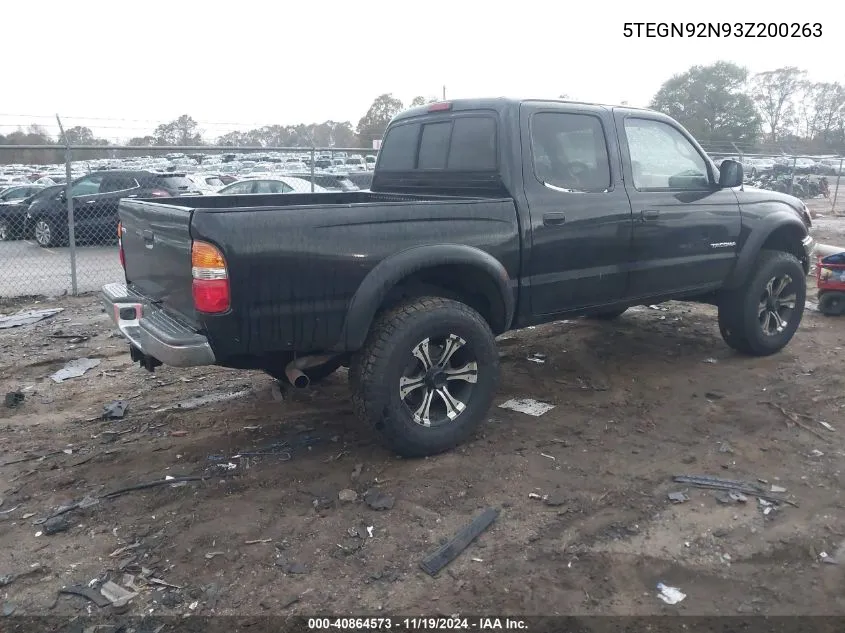 2003 Toyota Tacoma Prerunner V6 VIN: 5TEGN92N93Z200263 Lot: 40864573