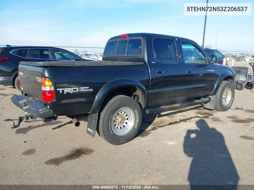 2003 Toyota Tacoma Base V6 VIN: 5TEHN72N53Z206537 Lot: 40868575