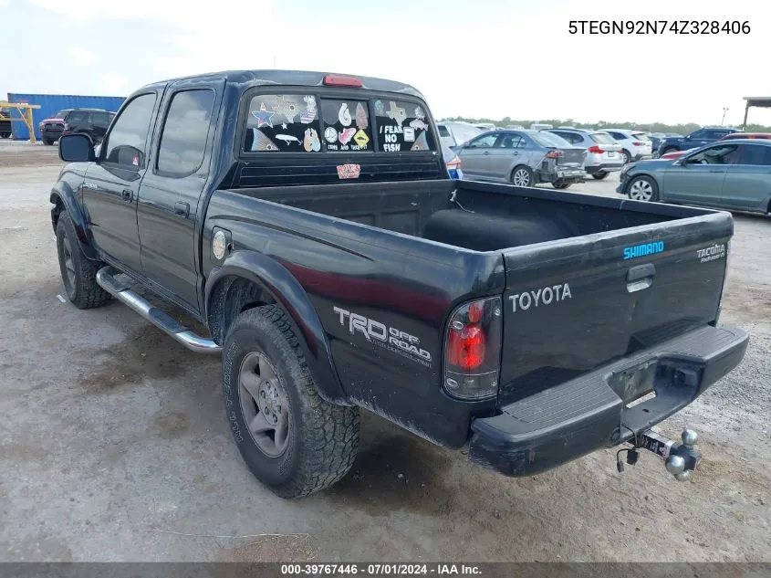 2004 Toyota Tacoma Prerunner V6 VIN: 5TEGN92N74Z328406 Lot: 39767446