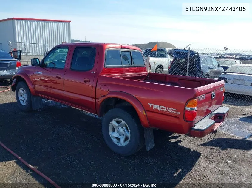 2004 Toyota Tacoma Prerunner V6 VIN: 5TEGN92NX4Z443405 Lot: 39808000