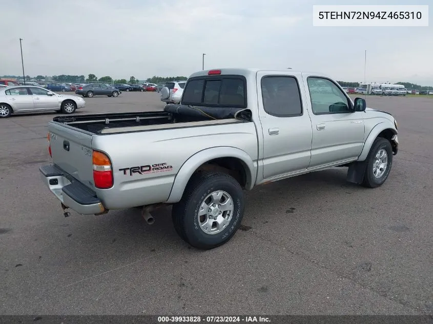 2004 Toyota Tacoma Base V6 VIN: 5TEHN72N94Z465310 Lot: 39933828